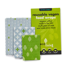 Load image into Gallery viewer, Reusable Vegan Food Wraps (Pack of 3)